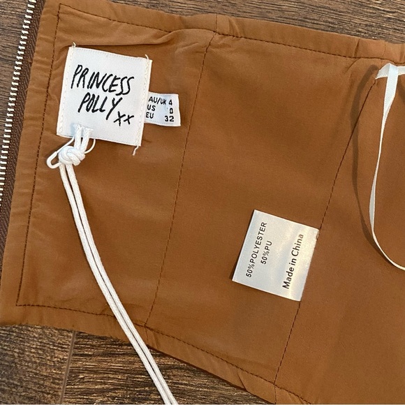 Princess Polly Jessica Pu Bustier Brown - Picture 2 of 4